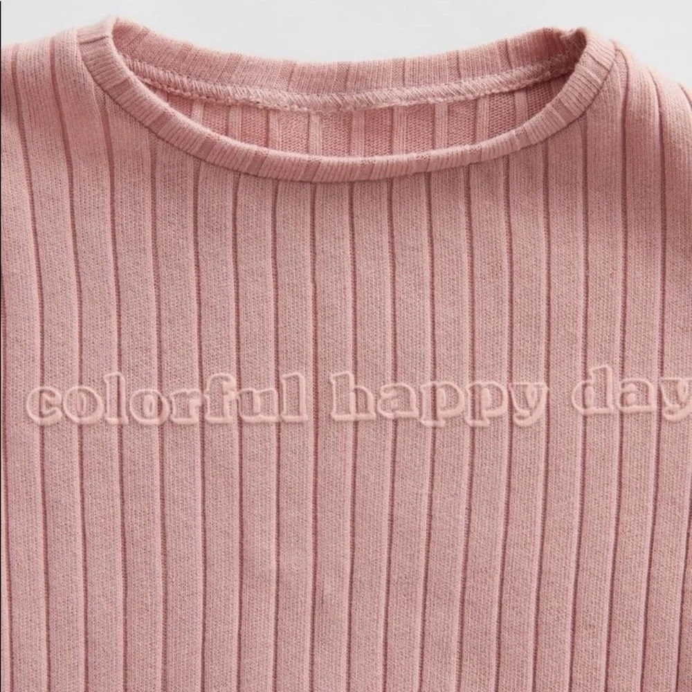 NEW Zara ribbed shirt pink baby 9 months - Picture 2 of 2